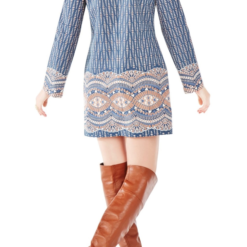 Bcbgmaxazria Allina Burnout Deco Print Mesh Dress - image 2